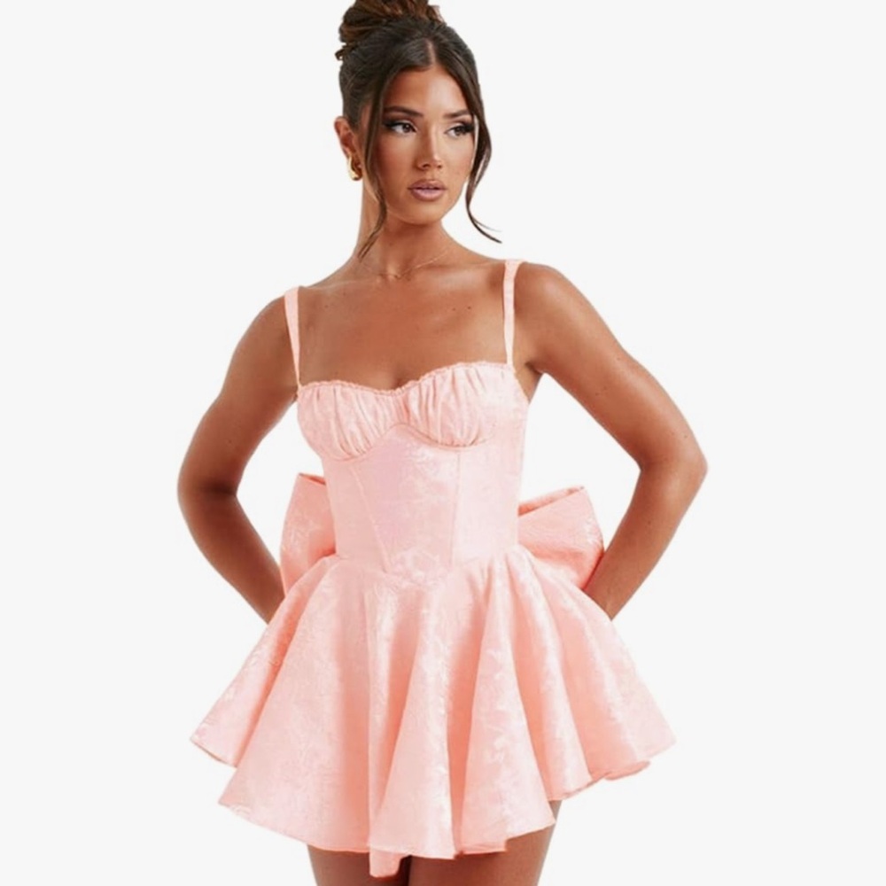 NWT, Satin Homecoming Dress for Teens, Pink, M, H45